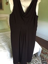 Jones New York Fully-Lined Knee Length Sleeveless Black Evening Dress Size 10