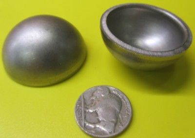 304 Stainless Steel Half Sphere / Balls 1.50'' Diameter x .750'' Height, 8 Piece 