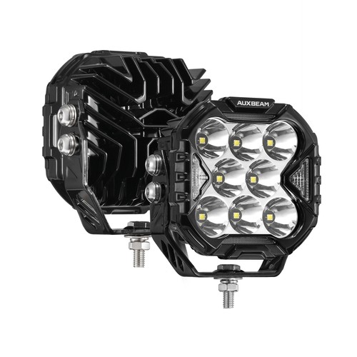 AUXBEAM 4" LED Pod Light Off Road Spot Lamp White DRL & Amber Turn Signal Lamp - Picture 5 of 12
