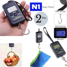 2 Pcs Digital Hanging Luggage Scale, Portable Handheld Baggage Scale, 88 Pounds