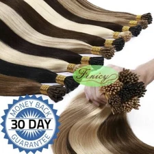 Keratin Bonded Stick I-Tip Hair Extensions Cold Fusion Remy Human Hair Thick1g/s