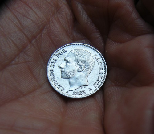 ALFONSO XII MONEDA DE 50 CENTIMOS 1885*86 PLATA