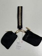 New Lululemon Dual Wristlet Black & Gold with...