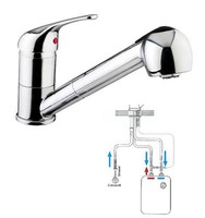 Niederdruck Einhebel KüChenarmatur Mit Brause Chrom