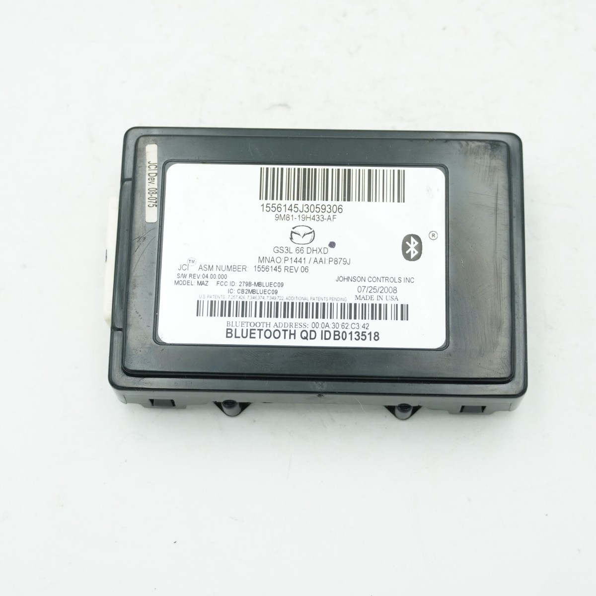 2009 2010 Mazda 6 Bluetooth Adapter Module GS3L-66-DHXD Telephone