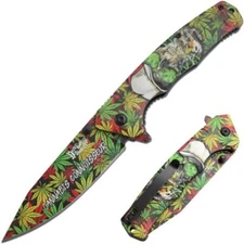 8.5" DARK FANTASY BLADES EDC FOLDING POCKET KNIFE 420 STEEL BLADE POCKET CLIP