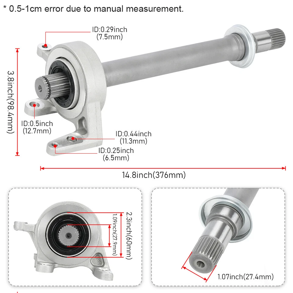 Para 02-06 ACURA RSX 04-05 HONDA CIVIC SI MT MANUAL MEDIO EJE 44500-SCV-A00 Foto 2 de 4