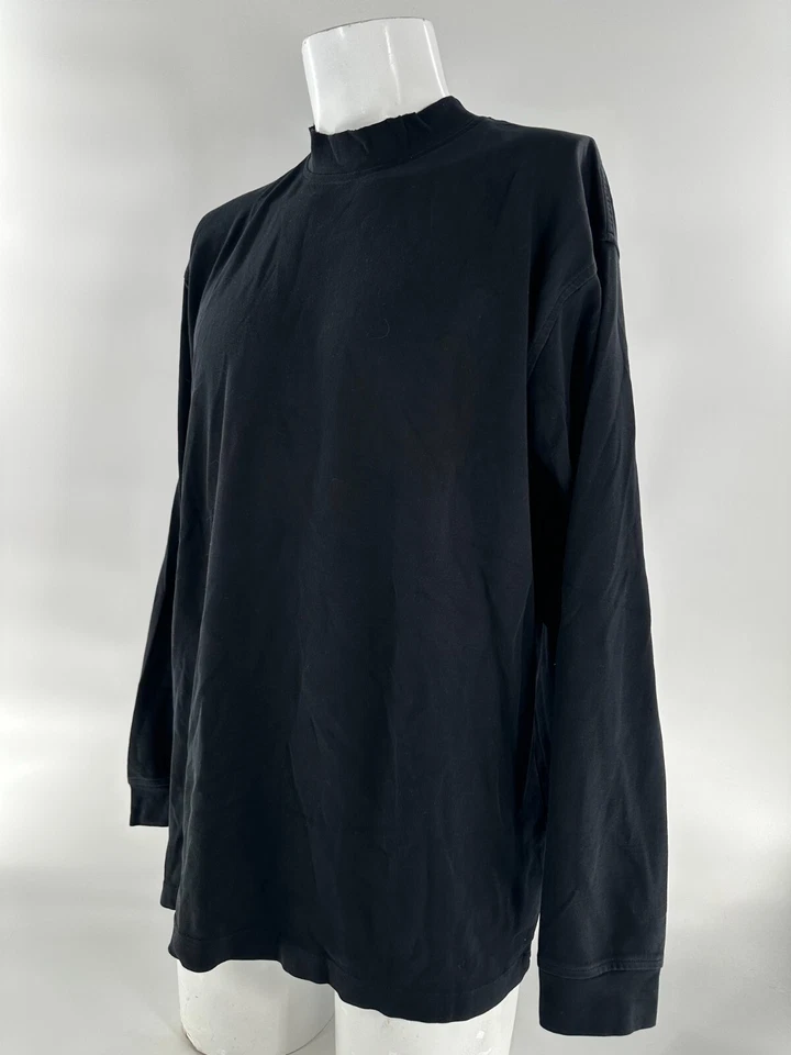 Pebble Beach Cool Comfort Mock Neck Shirt Men’s L Black Cotton Poly YGI L4-80 - Image 4 of 4