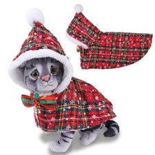 Cat Christmas Cloak Autumn Winter Coat Dog Hooded Cloak Pet Accessories Cute