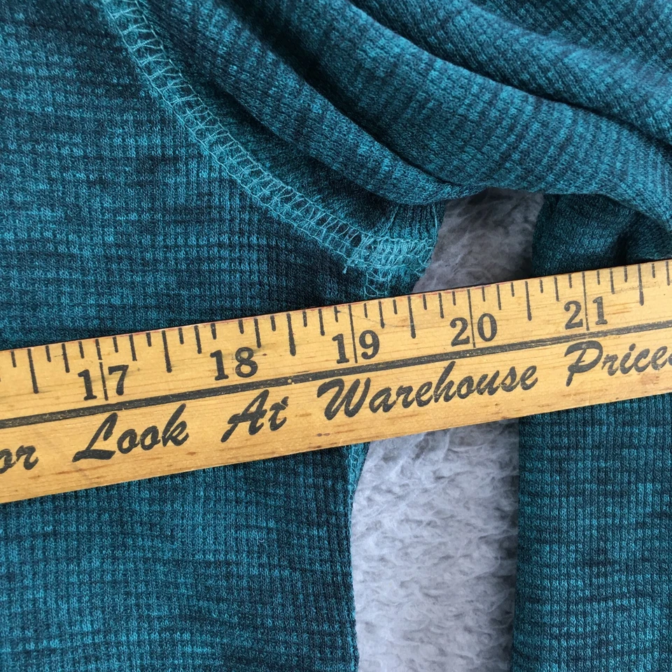 Volcom Long Sleeve Tee Sweater Top Mens Small Blue Green Cotton Blend Crew - Image 4 of 4