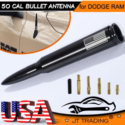 50 Cal Flag Bullet Antenna Fits Dodge RAM 1500 2500 3500 4500 Pickup Trucks Car