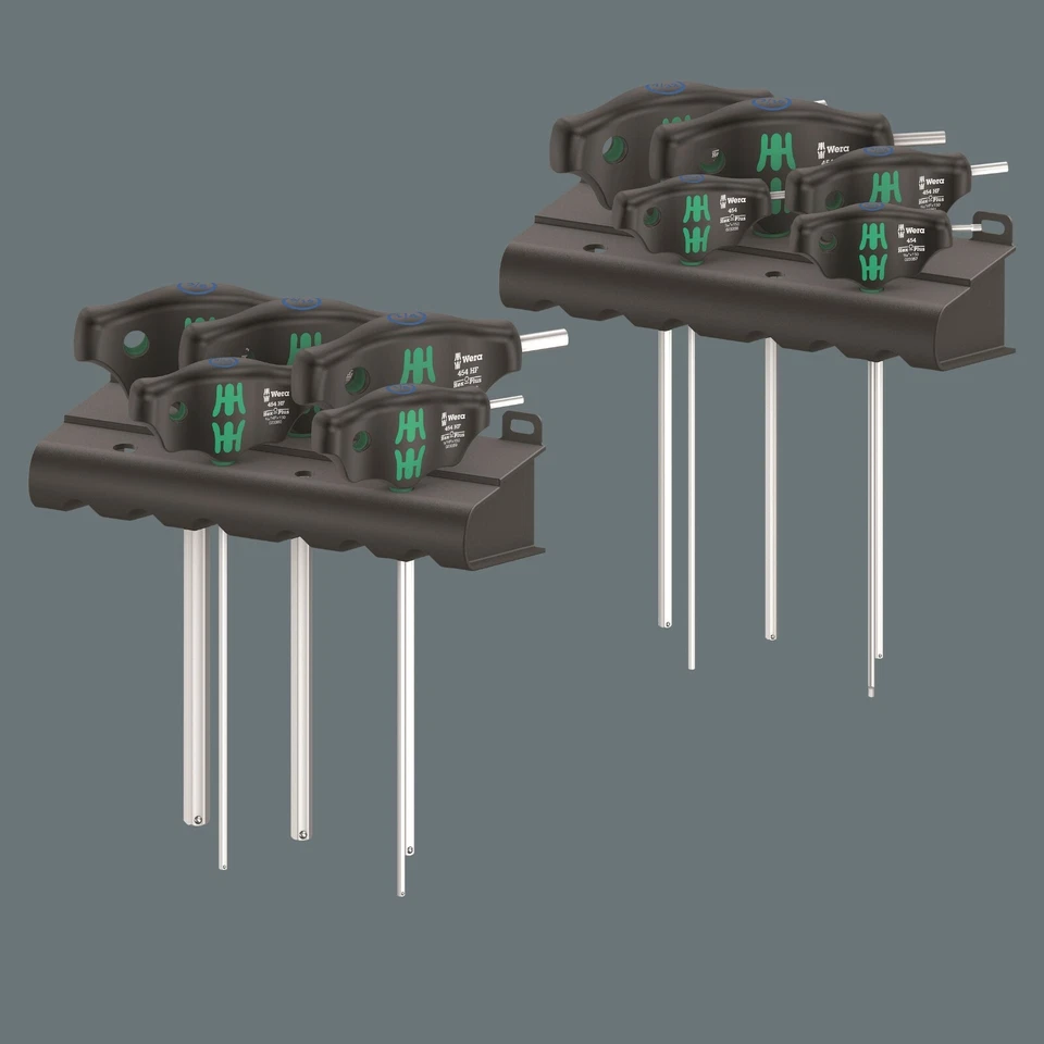 Wera 454/10 HF Set 1 Hex Plus T-Handle Screwdriver Set With Rack SAE 05023451001 - Image 2 of 4