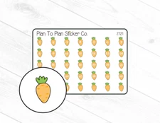 2721~~Carrot Date Cover Planner Stickers.