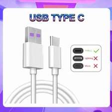USB Type C Data Cable 5A Fast Charging USB-A to USB-C Charger Cord For Samsung