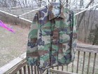 Vintage US Army Military Shirt Medium Regular Coat Woodland Camo BDU — photo 4