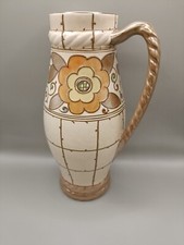 Charlotte Rhead Slim Jug/Ewer in the Trellis design