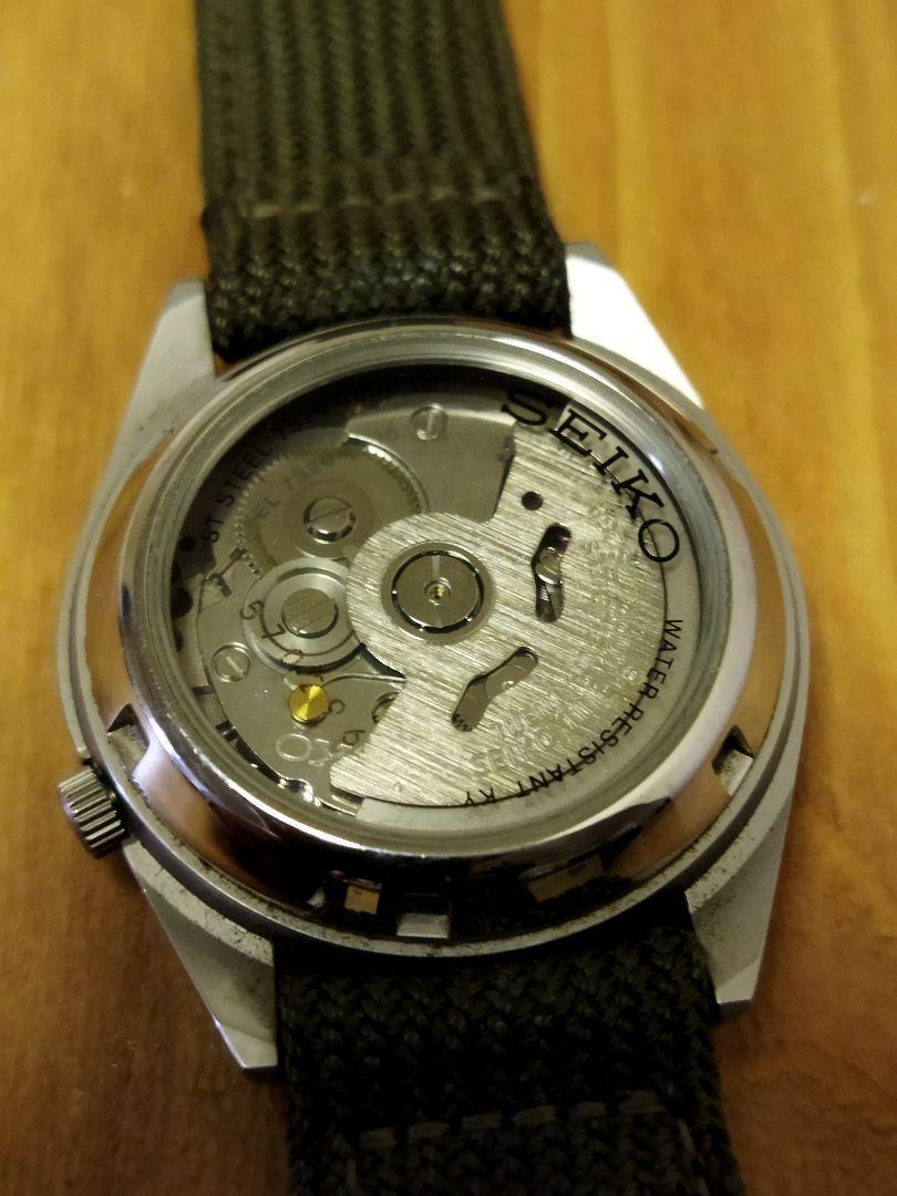 Seiko 7S26-00D0 Day Date Green Silver 21jewels Round Automatic