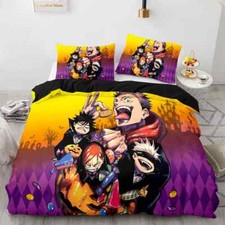 Jujutsu Kaisen Bedding Set Full Queen King Size Anime Bed Set Duvetcover Sets
