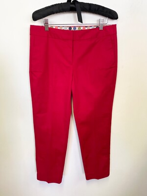 Cotton Trousers Boden Cropped Trousers BODEN RED COTTON TAPERED