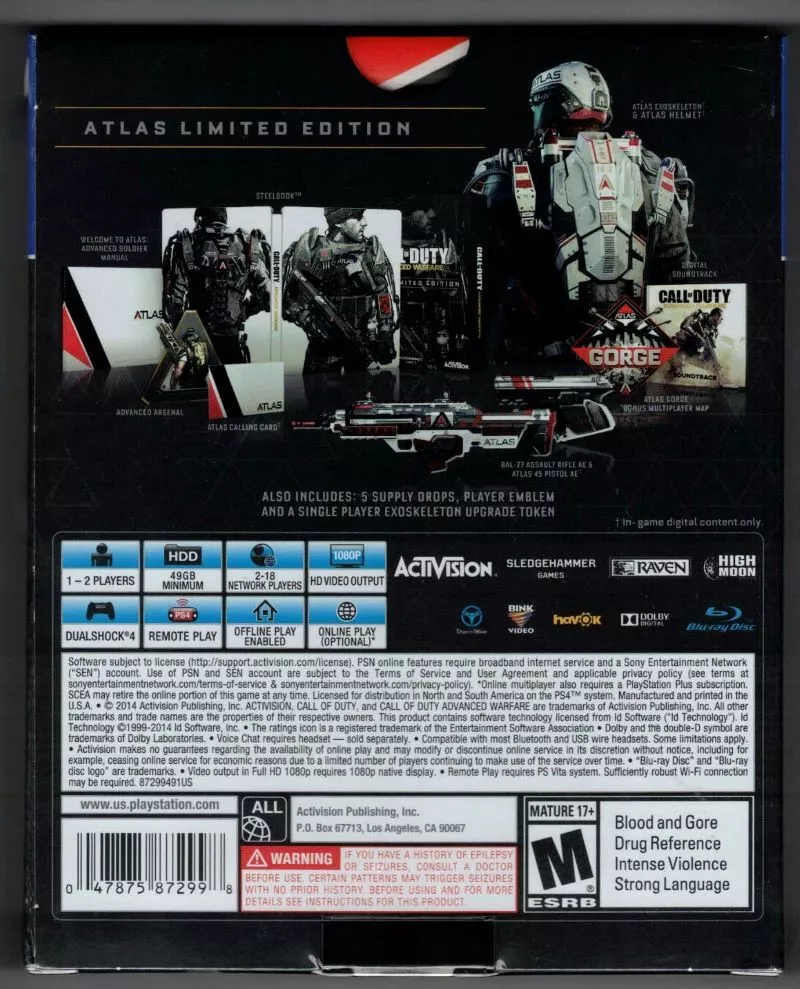 Call of Duty: Advanced Warfare Atlas Pro Edition - PS4 Games