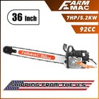 92cc Gas Chainsaw with 36' Bar Chain Compatible with Ms660 For Milling Cut Tree