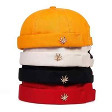 Fashion Unisex Beanie Retro Cotton Adjustable Full Cap Brimless Skullcap Hat