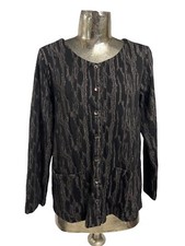 Capri Jacket Size Xs/s 8-10 Black Mix Cotton Womens New Eu38 Rrp £110