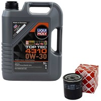 MotoröL Set 0W-30 5 Liter + ÖLfilter 32223 FüR Citroen Jumpy DS5 Peugeot Expert