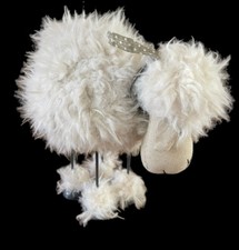Bouncy Sheep Lamb Decoration Soft Real Sheep Fur Over Metal Spring Body Jiggles