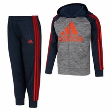 Adidas Kids' 2-piece Set, Orange, Navy and Gray Perfect For Any Sports Day 