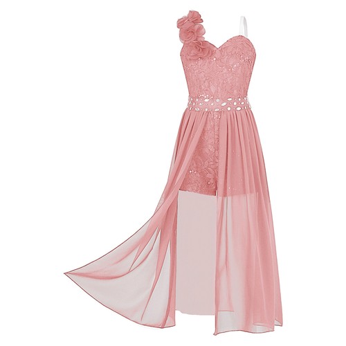 Flower Girl Sequins Dress Princess Party Wedding Bridesmaid Dresses Prom Gown - Picture 21 of 58
