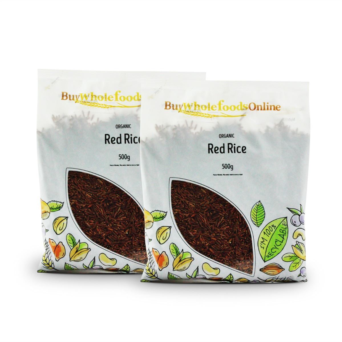 Organic Red Rice 1kg | BWFO | Free UK Mainland P&P