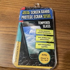 Shatter-Resistant Screen Guard Tempered Glass for iPhone 6, 6S, 7, 8,