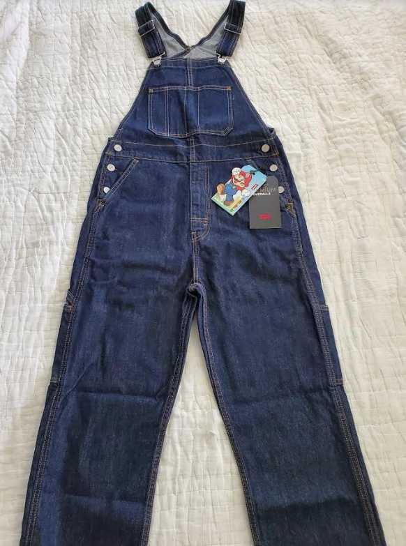 NEW MEN'S XS S L XL XXL LEVI'S X SUPER MARIO JEAN OVERALLS NEW MEN'S XS S L XL XXL LEVI'S X SUPER MARIO JEAN OVERALLS