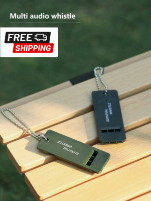 1pc 3 Tone High Pitched Survival Whistle Outdoor Emergency Whistle For First Aid