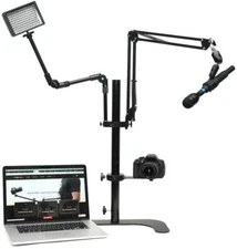 Desktop Streaming Gaming Video Camera Teleprompter Tripod Stand Mount Tabletop