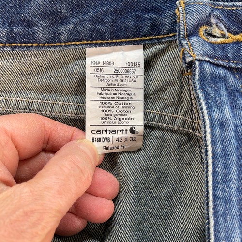 Carhartt Jeans Herren Blau Relaxed Fit Straight Leg Dark Wash B460DVB 42x32 40x31 A - Bild 7 von 10