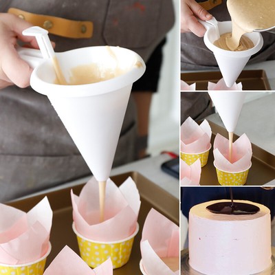 Adjustable Cream Funnel Kitchen Baking Cake Chocolate Cone Handheld Separator
