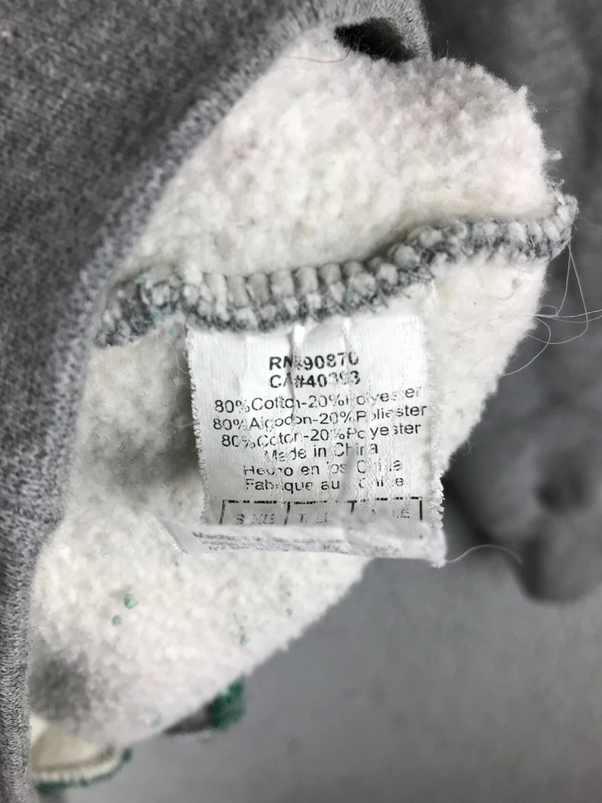 VETEMENTS Felpa con cappuccio Champs Edition Abbigliamento MSU Spartans da uomo a maniche lunghe cordini grigia M