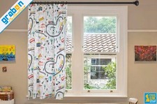 DIGITAL PRINTED DECORATIVE SINGLE PANEL CURTAIN FOR KIDS BEDROOM TRAIN ADVENTURE