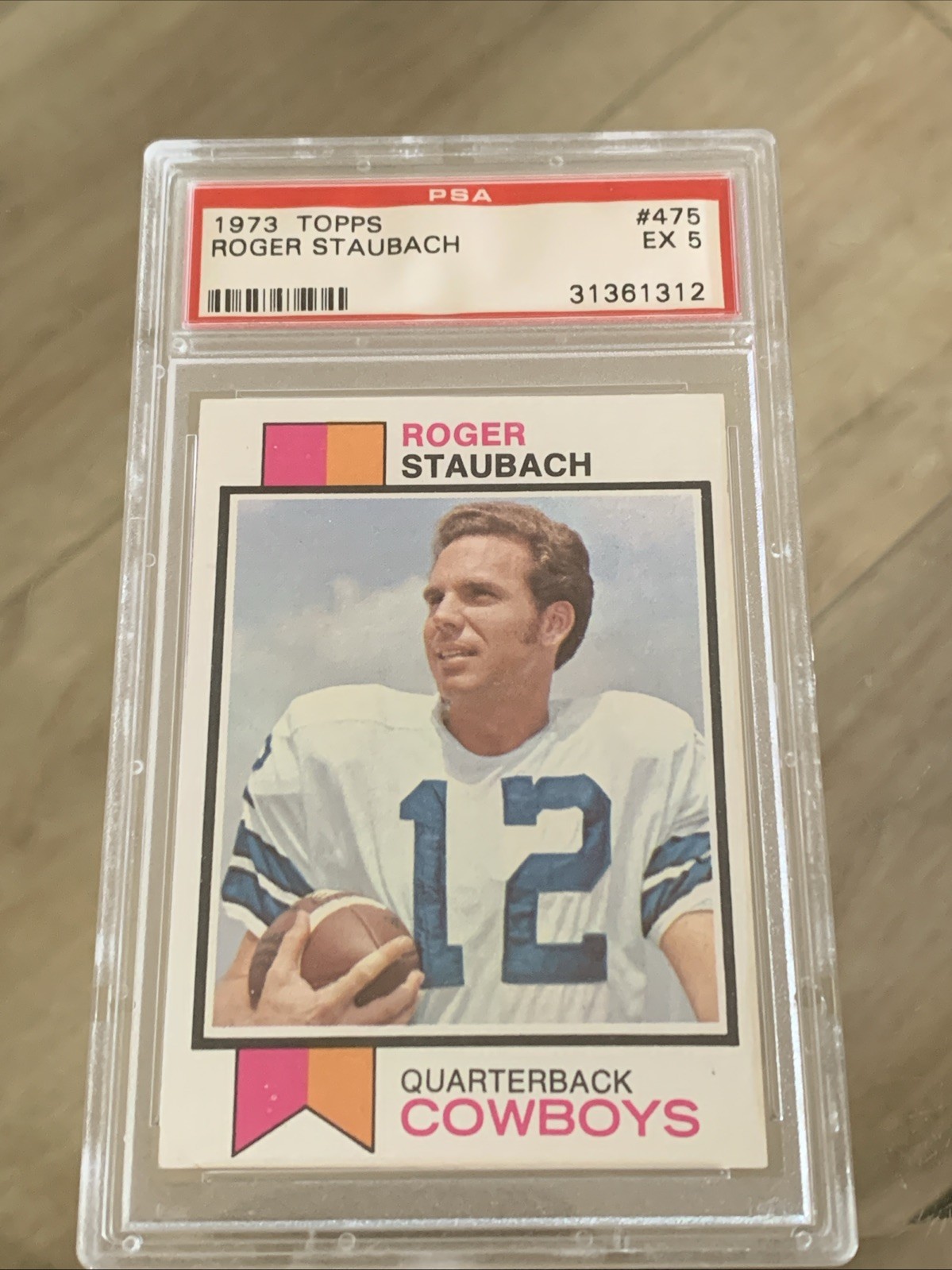 1973 ROGER STAUBACH TOPPS FOOTBALL CARD #475 PSA 5 EX HOF DALLAS COWBOYS QB