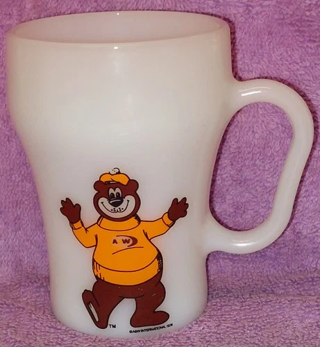 🔥RARE FIRE KING ANCHOR HOCKING A&W GREAT ROOT BEAR MUG! NICE! 