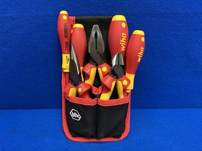 Wiha 7 Piece Insulated Industrial Pliers and Screwdriver Set 32985