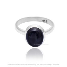 Natural Black Onyx Gemstone 925 Pure Silver Ring Handmade Unisex Ring Jewelry