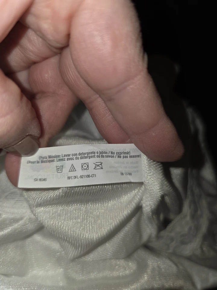 Bragas vintage de nailon de encaje transparente Fruit of the Loom talla 10/2X blancas nuevas sin etiquetas  Foto 4 de 4