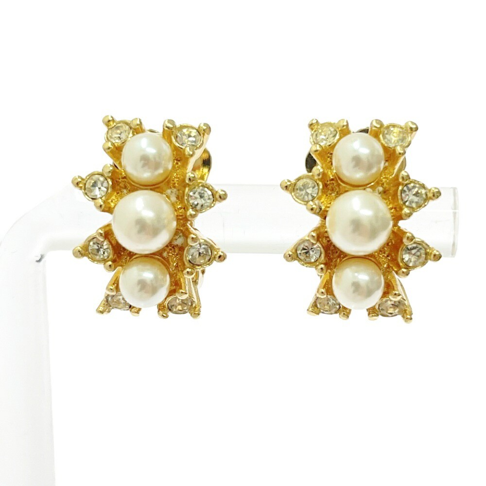 Christian Dior GP fake pearl earrings for women in gold style 426180