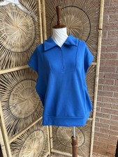 Simply Southern 1/4 Zip Tess Pullover Royal Blue XL New