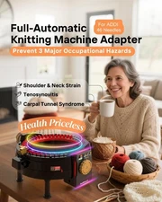 [2025 Upgrade] Electric Knitting Machine Adapter for Addi Express King Size Kni