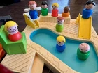 Vintage 1986 Little People Swimming Pool Set #2526 Complete + Extras