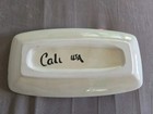 Cali Pottery Ceramic Platter Dip Bowl 3D Red Poppy Flower White Black Polka Dot — photo 2